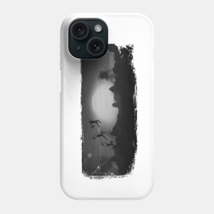 Thunder God Black and White Phone Case