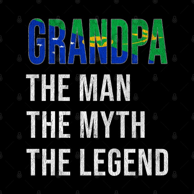 Grand Father Christmas Islanders Grandpa The Man The Myth The Legend - Gift for Christmas Islanders Dad With Roots From  Christmas Island by Country Flags