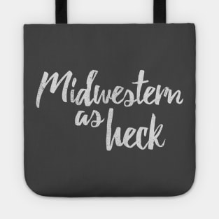 Midwestern As Heck Funny Vintage Lettering Tote