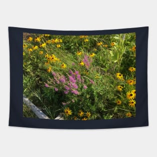 Fireweed and Black Eyed Susans Tapestry