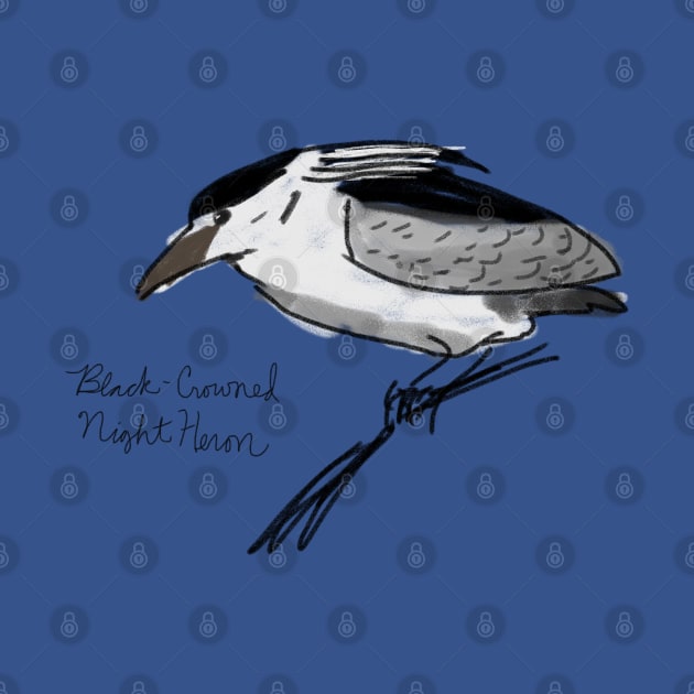 Black Crowned Night Heron by Studio Gorgoth