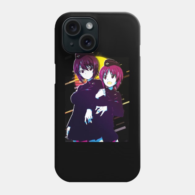 Girls und Panzer - Maho Nishizumi and Miho Nishizumi Phone Case by 80sRetro