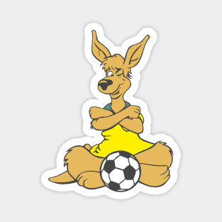 Retro Socceroos Kangaroo Magnet