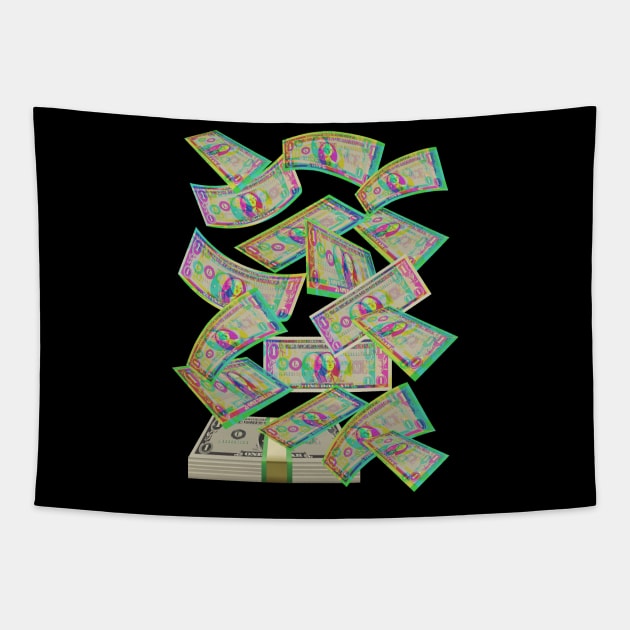 Fiat Currency - American Dollar Tapestry by RedSparkle 