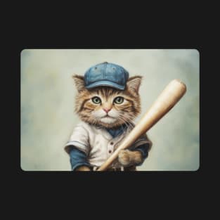 cat with baseball T-Shirt