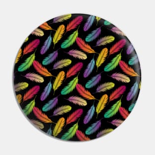 Multi Color Feathers Pattern Pin