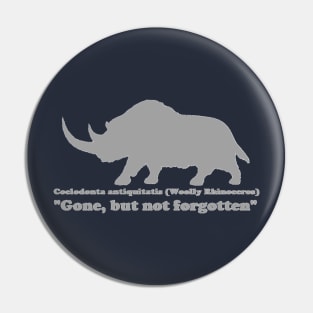 Coelodonta antiquitatis (Woolly Rhinoceros) Front Design Pin