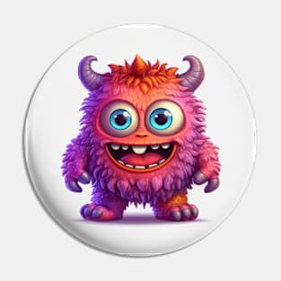 Big Eye Cute Monster Red Color Pin