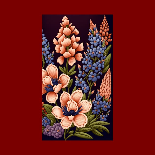 Texas Rose colored Bluebonnets by Kertz TheLegend