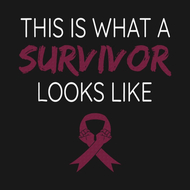 This Is What a Survivor Looks Like Sickle Cell Awareness Burgundy Ribbon Warrior by celsaclaudio506