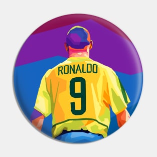 Ronaldo Nazario Pop Art Pin