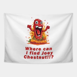 Angry Hotdog Demands an Answer Tapestry