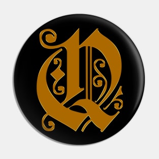 Golden Letter Q Pin