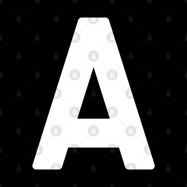 Letter A Alphabet Monogram Initial Kids Men Women by TeeTypo