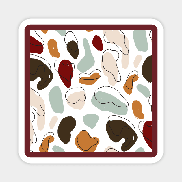 Fall Solid Color Pebbles Magnet by Carolina Díaz