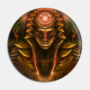 Sentinel Fractal Visionary Art Manafold Art Pin