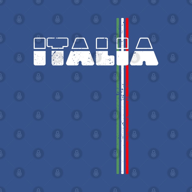 Italia Forza Azzurri Italy Flag Football Soccer Jersey Retro by TRK create