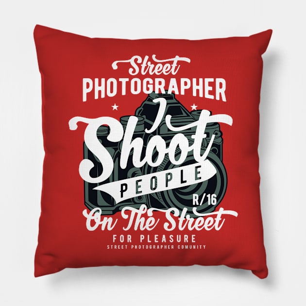 Photographer Pillow by PaunLiviu