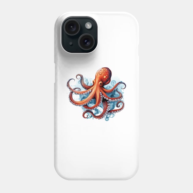 Orange Octopus Phone Case by zooleisurelife