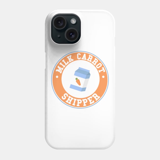 Enhypen milk carrot shipper typography Phone Case by Oricca