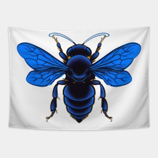 Blue Honeybee Tapestry