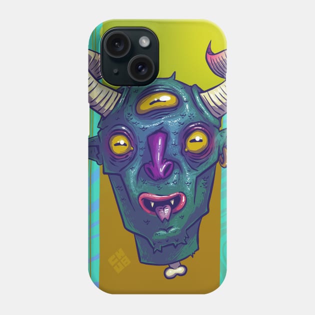 Demon`s Head Phone Case by Chubasan