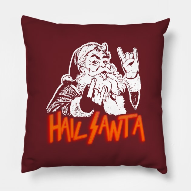 Hail Santa Pillow by kampdiln