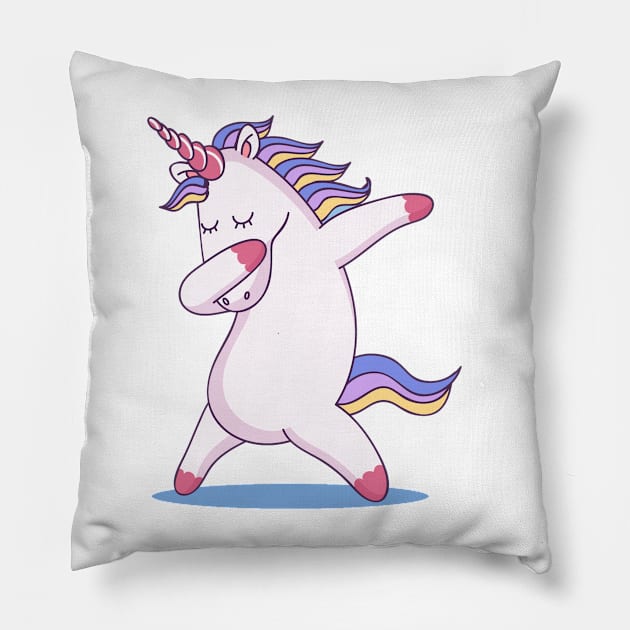 Dabbing Unicorn Pillow by edwardecho