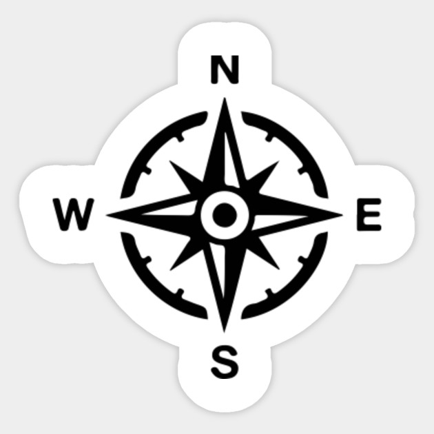 North South East West Street Sign Sticker Teepublic