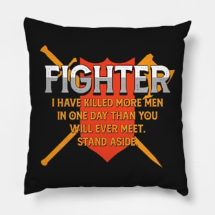 Fighter Tabletop Class Pen and Paper DnD Gift Pillow