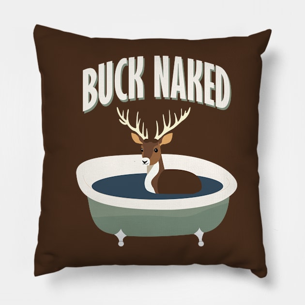 Buck Naked Pillow by photokapi