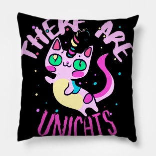 Cute Crazy Psycedelic Unicorn Cat Chimaera Artwork Pillow