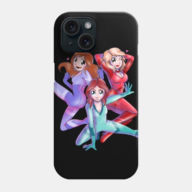 Damsel Superheroes Phone Case by Damsels of Dorkington