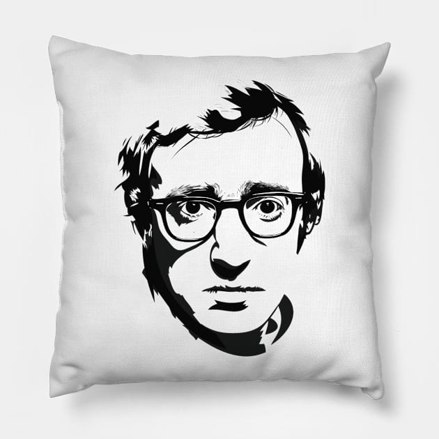 Woody Allen Pillow by kellyoconnell