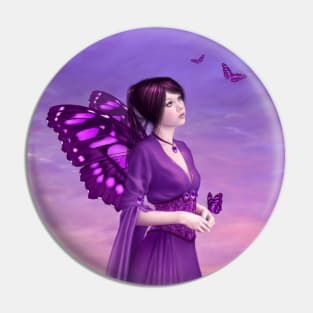 Amethyst Birthstone Fairy Pin