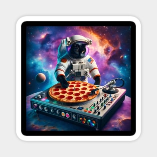 Dj Pizza Cat in Space Magnet