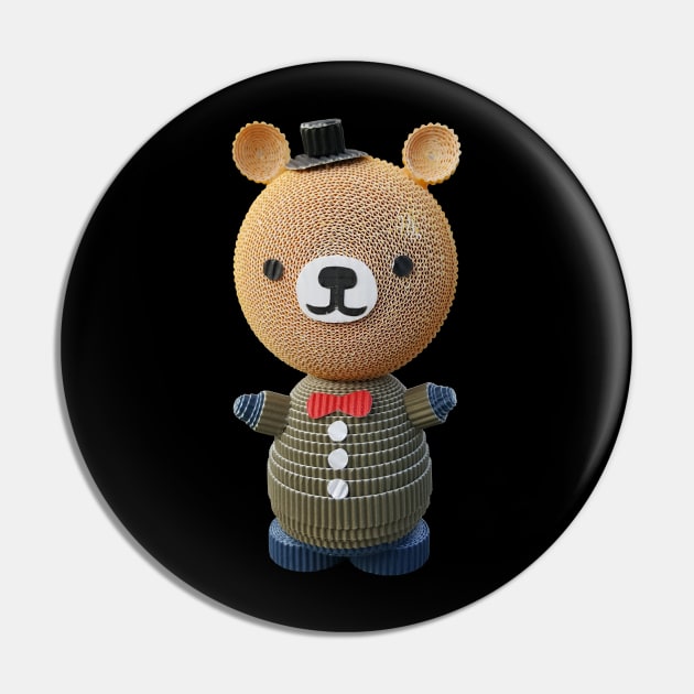 The working bear Pin by Crazy_Paper_Fashion