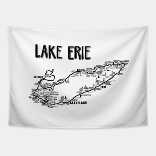 Lake Erie Map Tapestry