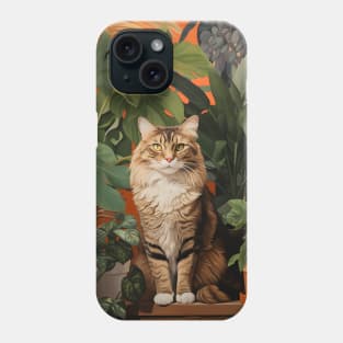 Purrfect Harmony: Cats and Plants Phone Case