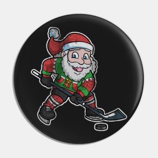 Christmas Hockey Santa Claus Pin