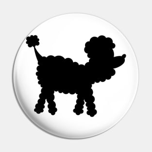 Poodle dog silhouette repeating design Pin