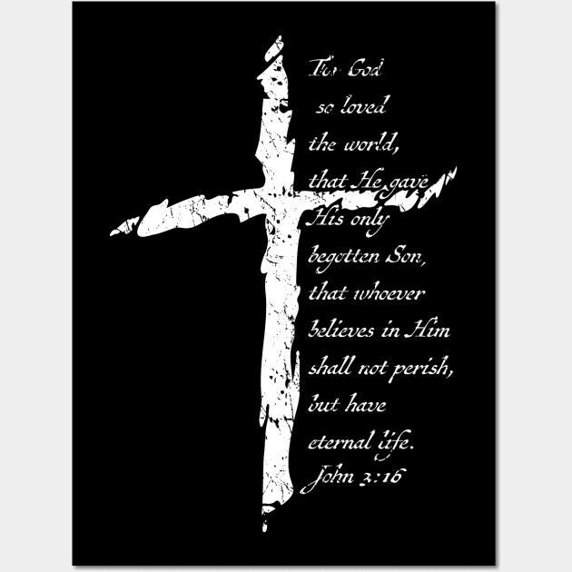 Golden Bible Verse John 3 16 For God So Loved The World, Made Hand