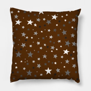 Stars In A Sea of Gingerbread Brown Pillow