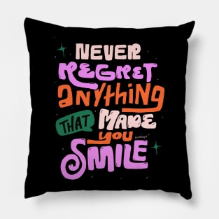 Never Regret (no background) Pillow