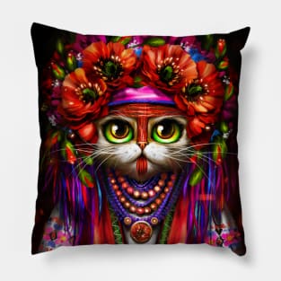 Ukrainian cat Motanka Pillow