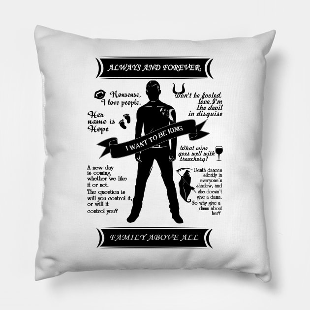 Klaus Mikaelson Quotes Pillow by KsuAnn