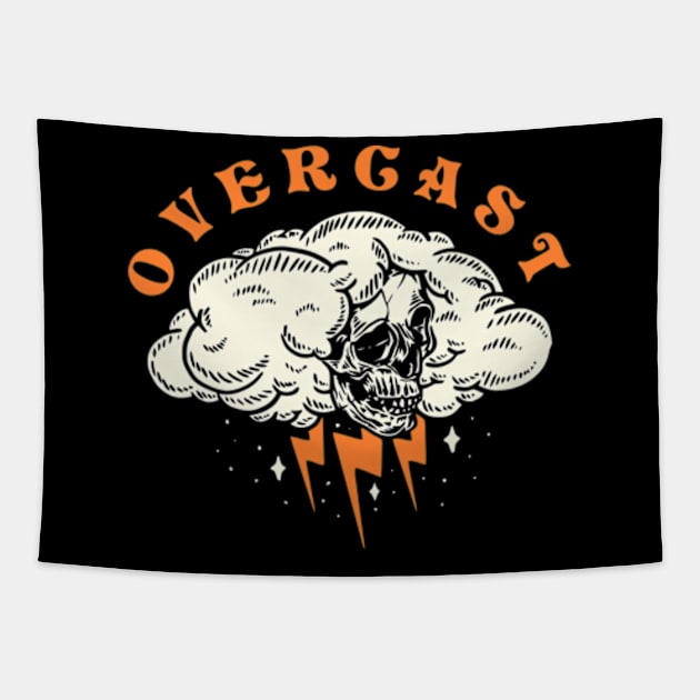 rock skull terror - overcast Tapestry by Rock Skull Terror