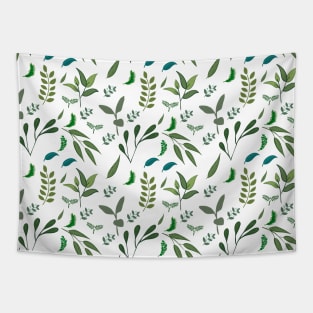 Green Leaves Pattern Tapestry