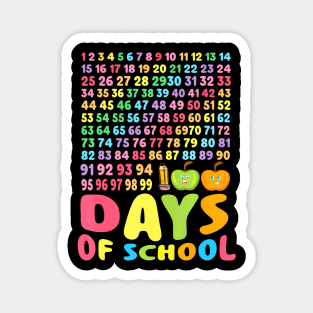 100Th Day Of School Teacher Kids 100 Days School Math Number Magnet