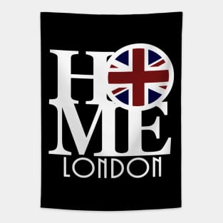 HOME London (UK Flag) white text Tapestry